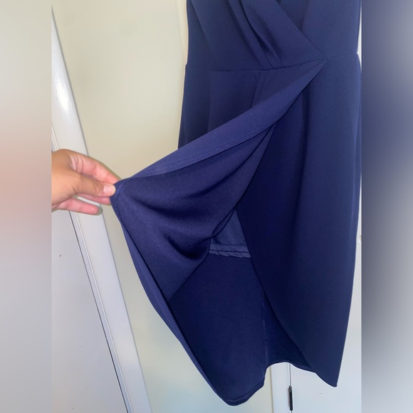 Lulu's Special Guest Navy Blue Surplice Midi Dress size XL - Picture 2 of 9